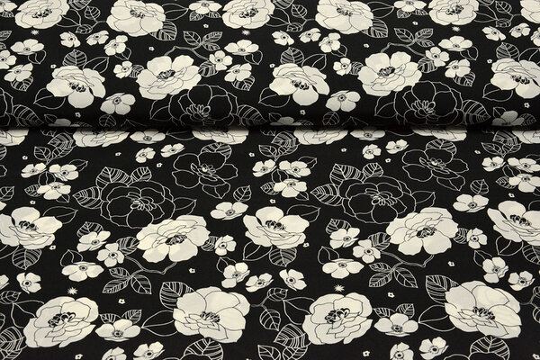 Cupro Tissu Imprimé Tyambo Noir Cupro Tissu Imprimé Tyambo Noir