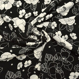 Cupro Stoff Bedruckt Tyambo Schwarz Cupro Stoff Bedruckt Tyambo Schwarz