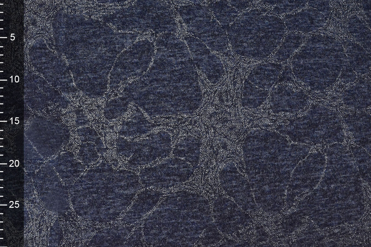 Jersey Silver Drop Twinkle Navy Blue Melange