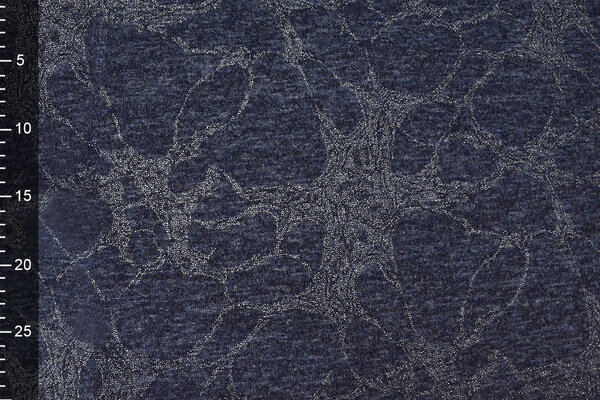 Jersey Silver Drop Twinkle Marine Blau Melange