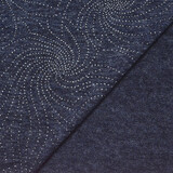 Jersey Silver Drop  Sparkle Marine Blau Melange