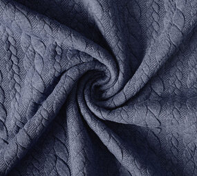 Gebreide kabel stof tricot Jeans