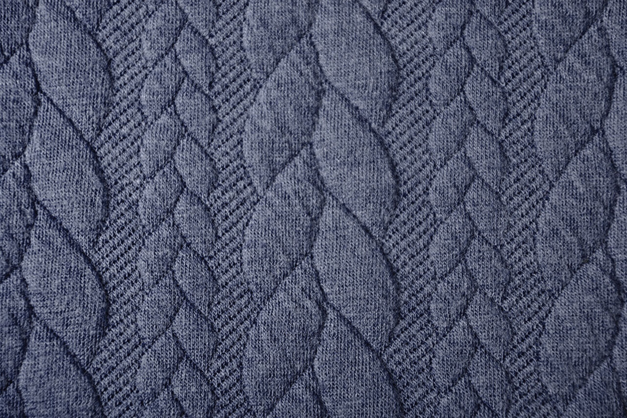 Knitted Cable fabric tricot Jeans