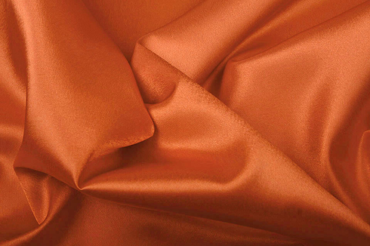 Crêpe Satin Rust brique