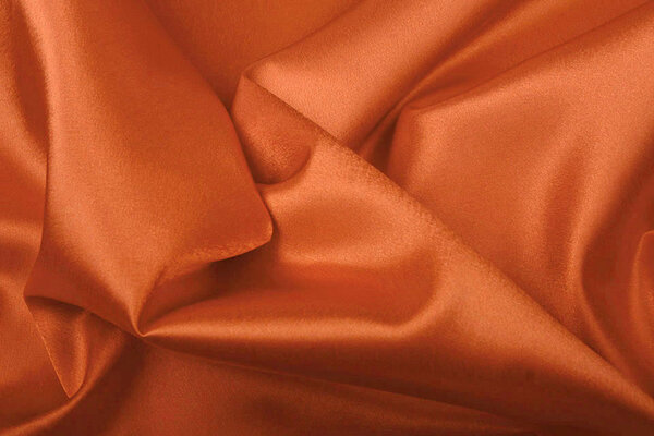Satin Crêpe Brique Rouille