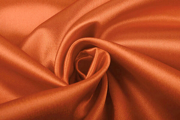 Satin Crêpe Brique Rouille