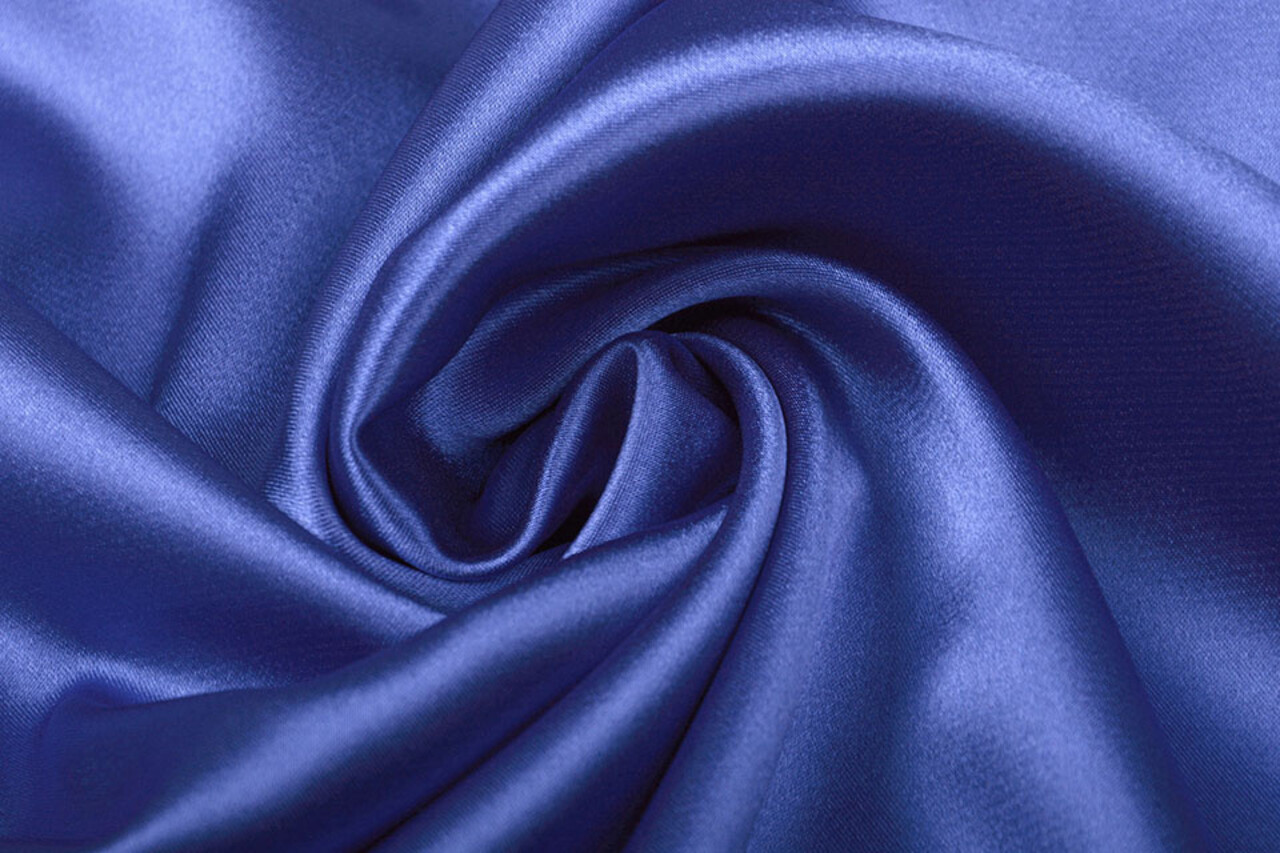 Satén Crepé Azul Real Satén Crepé Azul Real