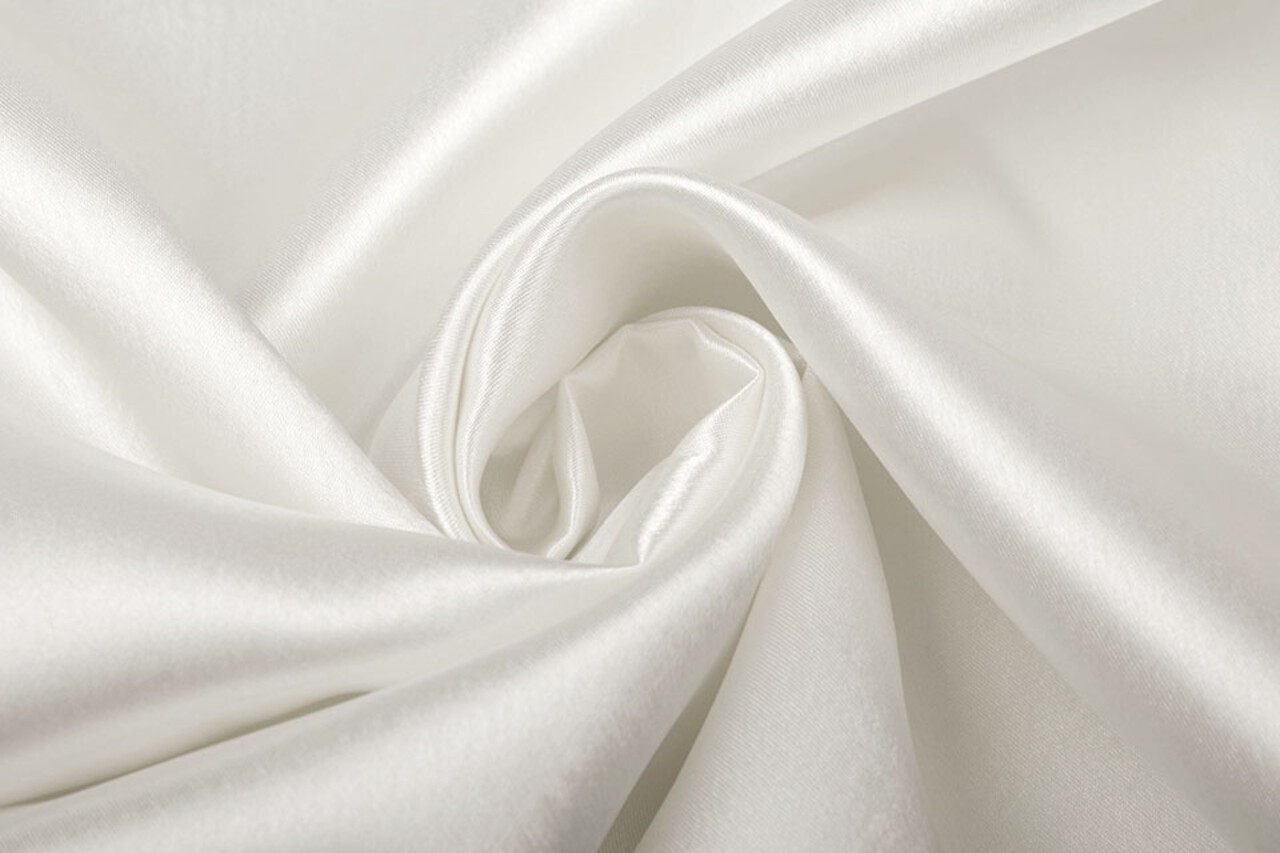 Crêpe Satin Silk Weiß Crêpe Satin Silk Weiß