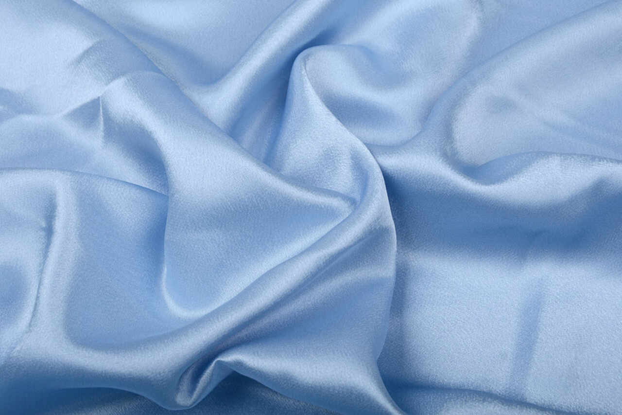 Crepé Satén Baby Azul Crepé Satén Baby Azul