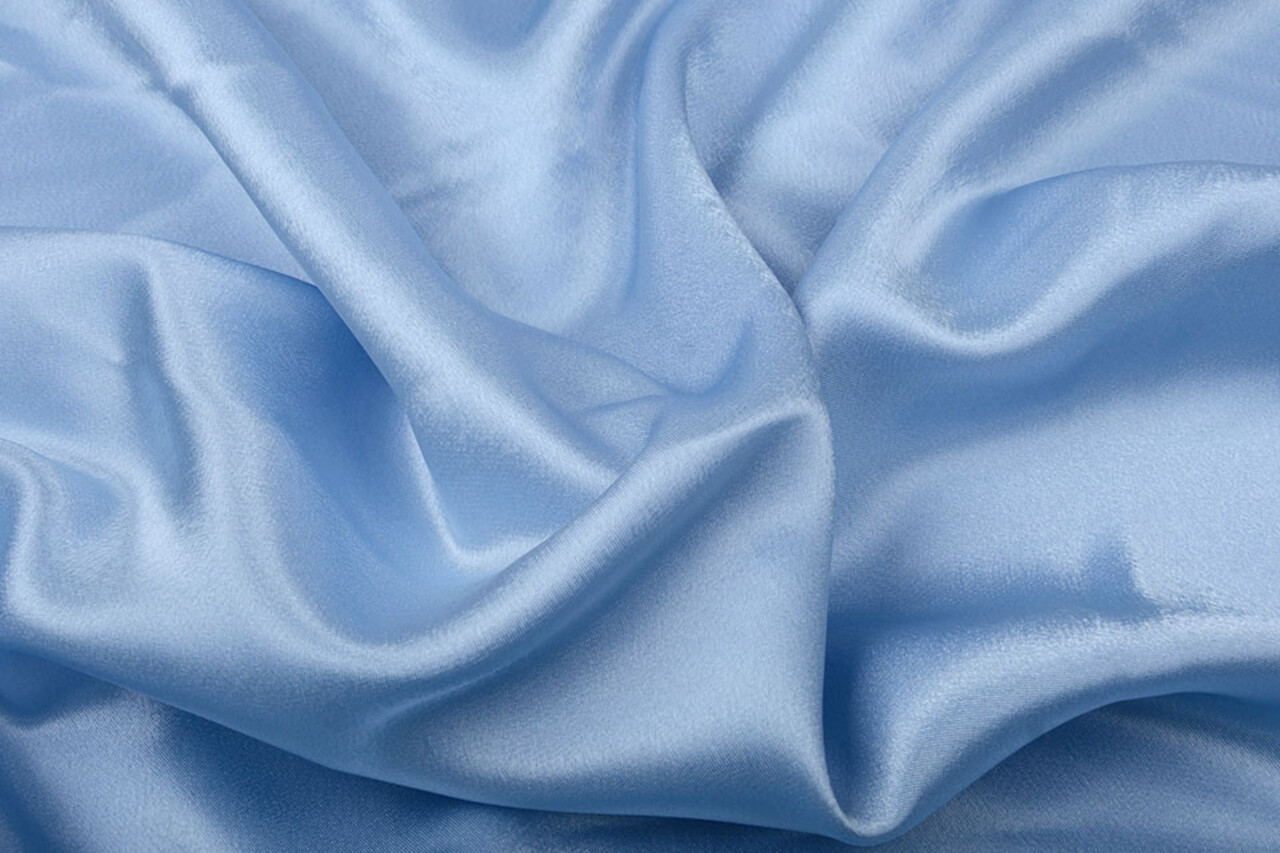 Crêpe Satin Baby Blau Crêpe Satin Baby Blau