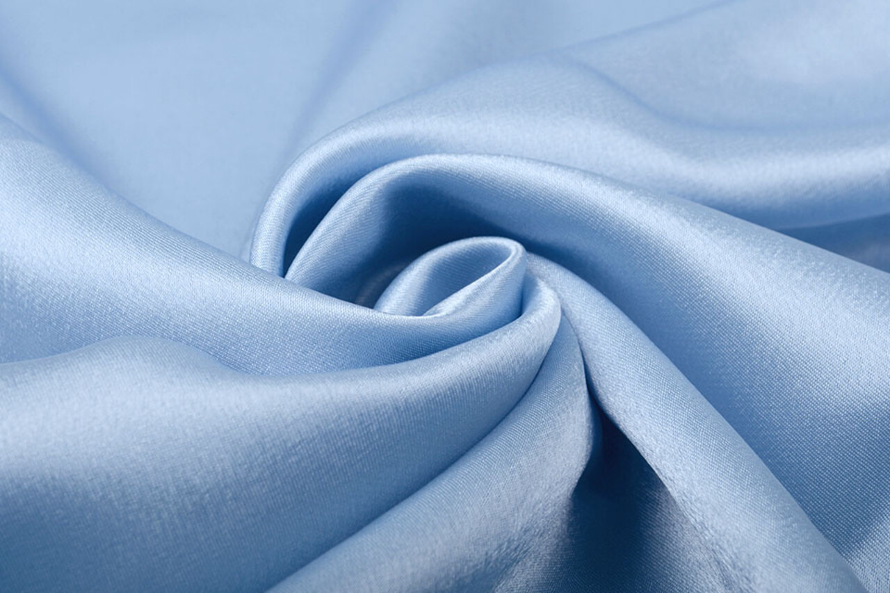 Crêpe Satin Baby Blau Crêpe Satin Baby Blau