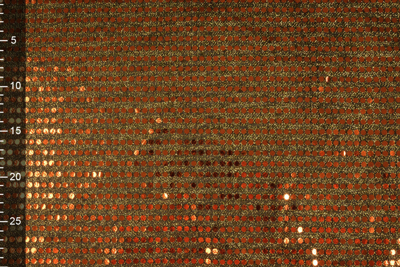 Sequins on Lurex Rust brique