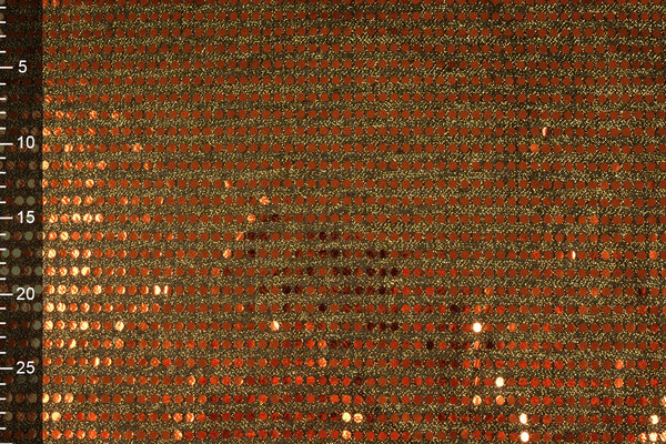 Sequins on Lurex Rust brique