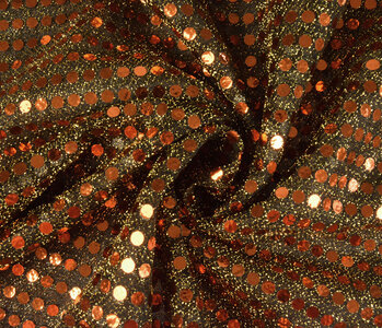 Sequins on Lurex Rust brique