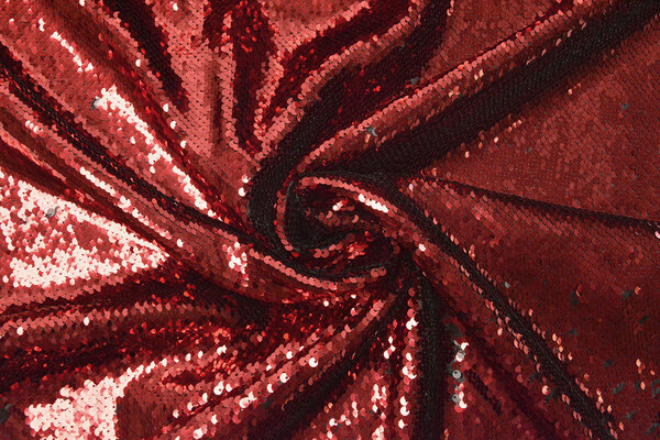 Reversible Sequin Fabric Red-Black Reversible Sequin Fabric Red-Black