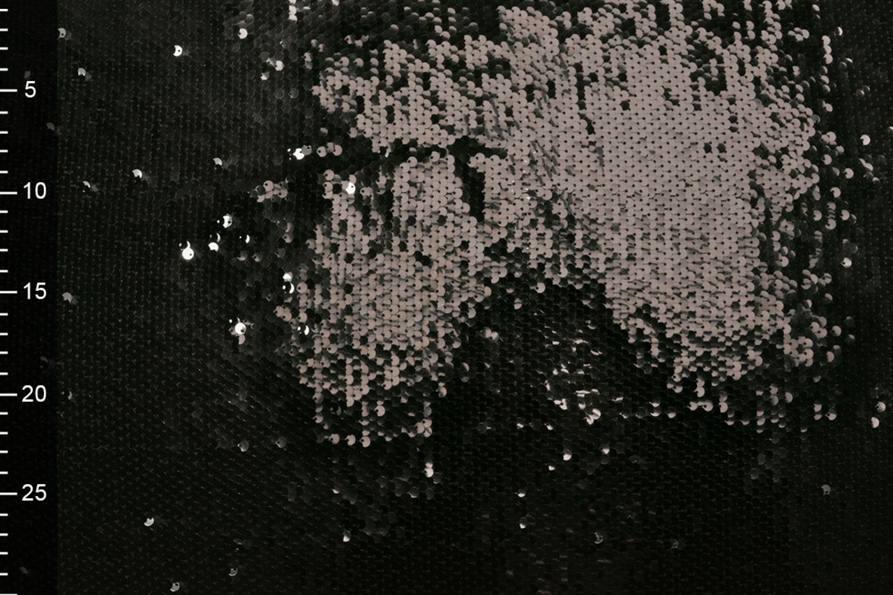 Reversible Sequin Fabric Black-Silver Reversible Sequin Fabric Black-Silver