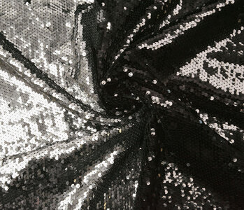 Reversible Sequin Fabric Black-Silver