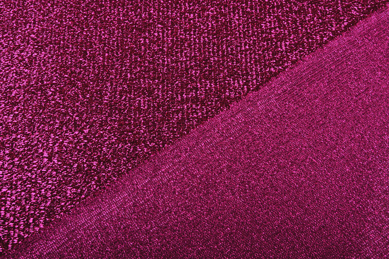 Gestricktes Glitzer Metallic Fuchsie Gestricktes Glitzer Metallic Fuchsie