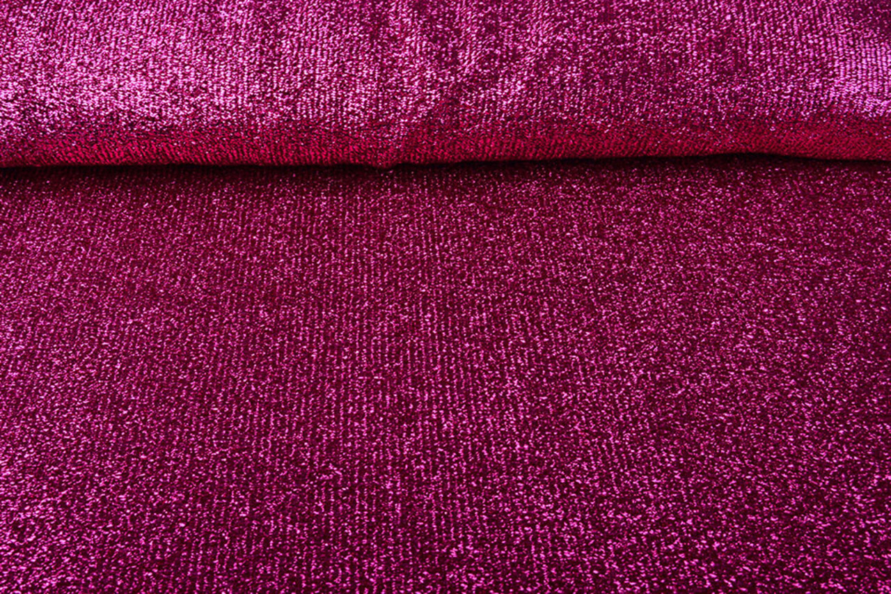 Gestricktes Glitzer Metallic Fuchsie Gestricktes Glitzer Metallic Fuchsie