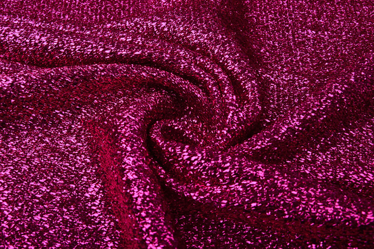 Gestricktes Glitzer Metallic Fuchsie