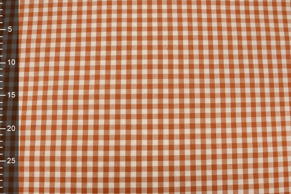 Gingham Check 8 mm Orange-Brique Gingham Check 8 mm Orange-Brique