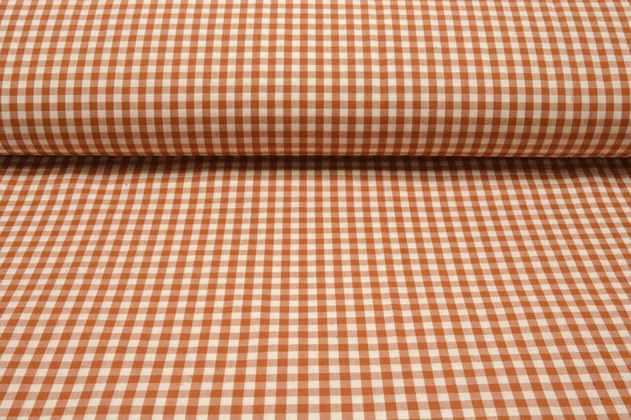 Bauern Karo 8 mm Orange-Brique Bauern Karo 8 mm Orange-Brique