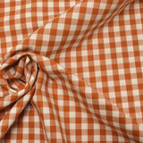 Gingham Check 8 mm Orange-Brique Gingham Check 8 mm Orange-Brique