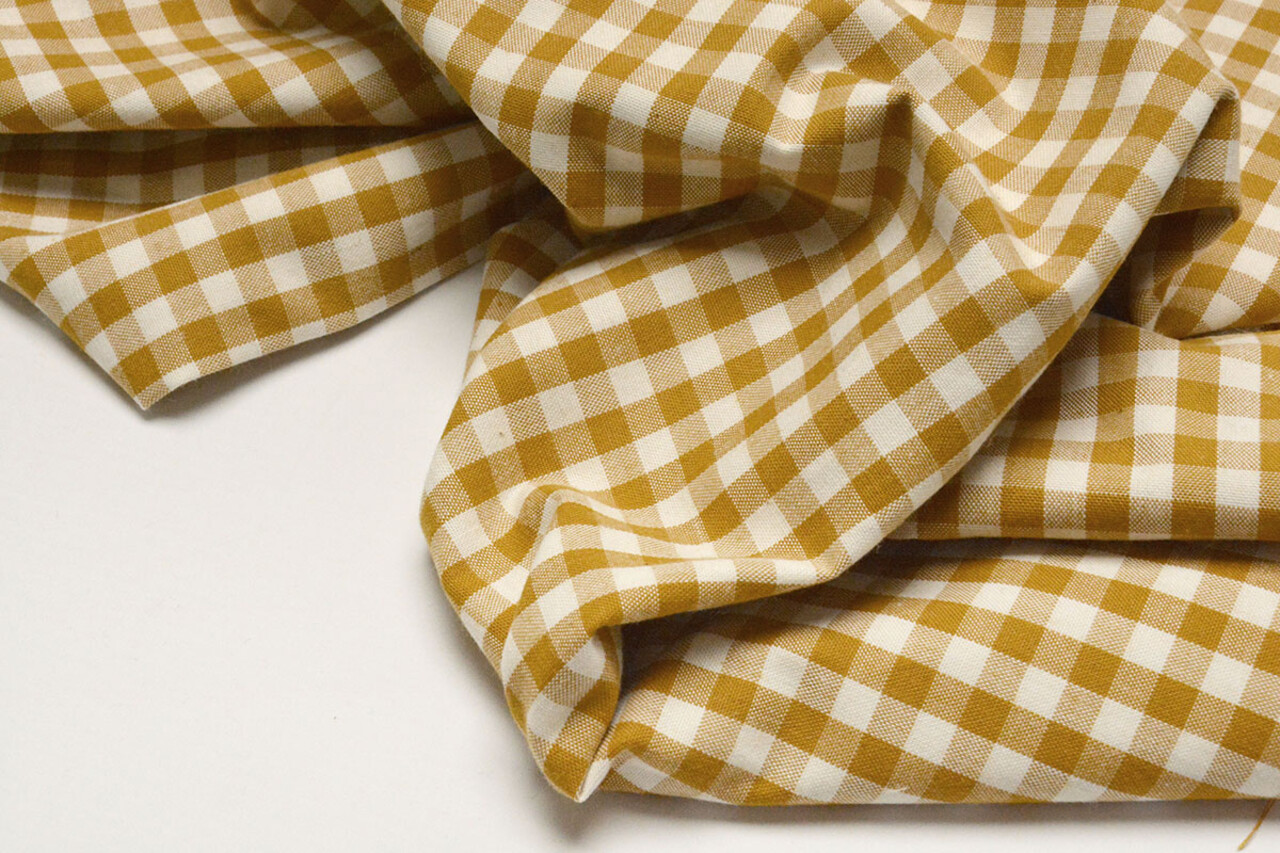 Gingham Check 8 mm Mustard Gingham Check 8 mm Mustard