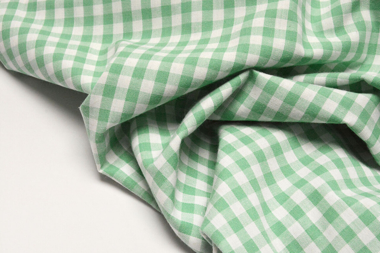 Gingham Check 8 mm Mint Green Gingham Check 8 mm Mint Green