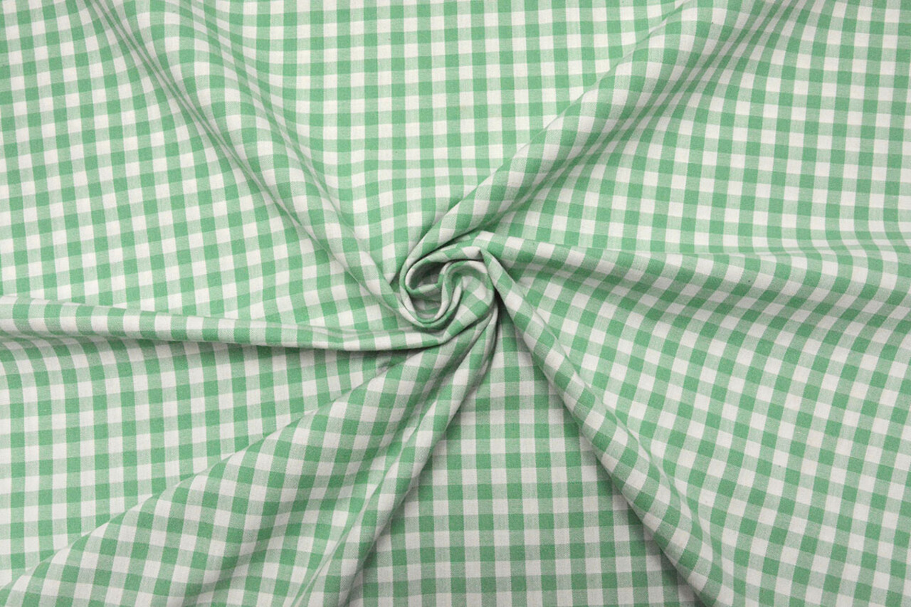 Gingham Check 8 mm Mint Green Gingham Check 8 mm Mint Green