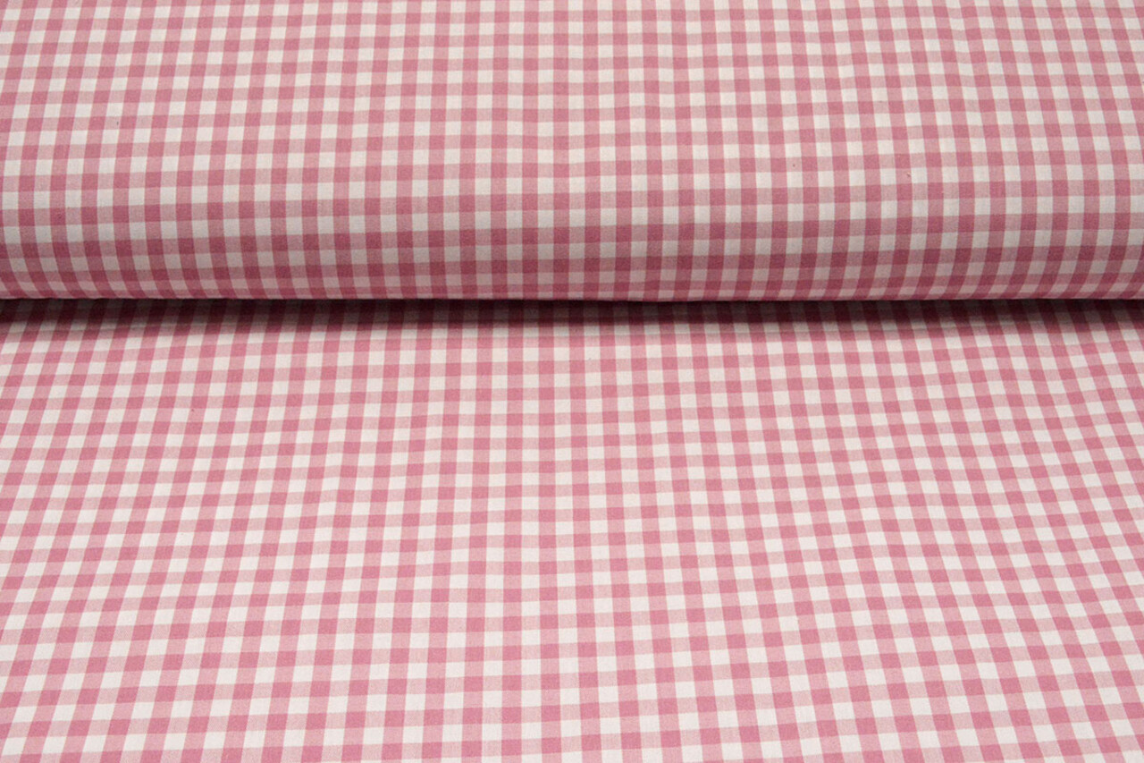 Gingham Check 8 mm Old Pink Gingham Check 8 mm Old Pink