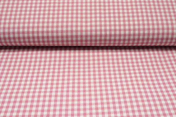 Gingham Check 8 mm Old Pink Gingham Check 8 mm Old Pink