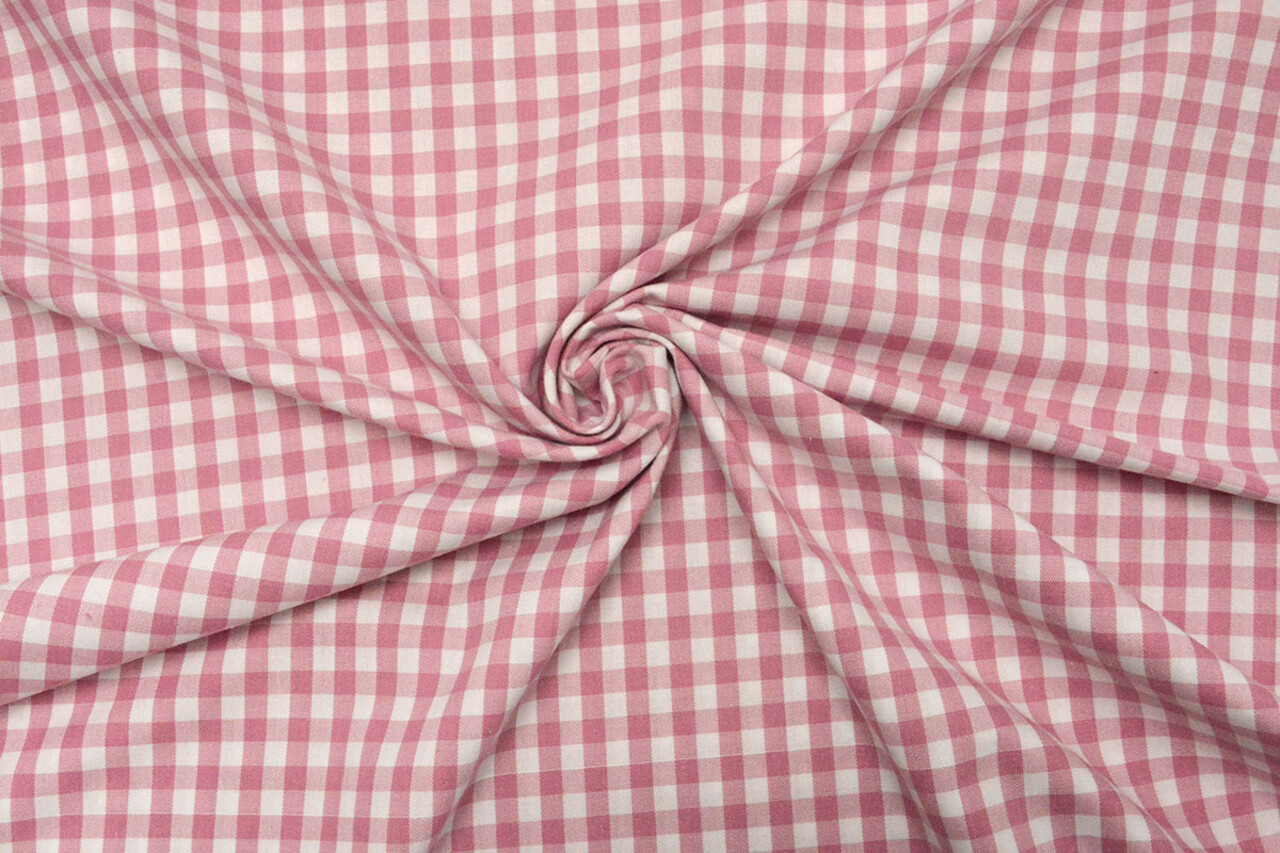Gingham Check 8 mm Old Pink Gingham Check 8 mm Old Pink