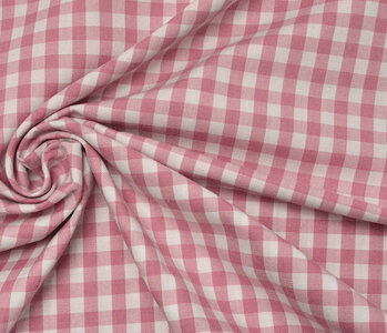 Gingham Check 8 mm Old Pink