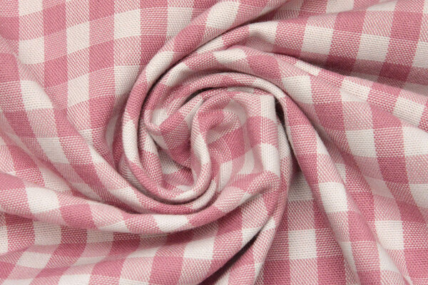 Gingham Check 8 mm Old Pink Gingham Check 8 mm Old Pink