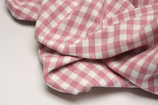 Gingham Check 8 mm Old Pink Gingham Check 8 mm Old Pink