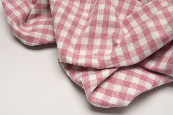 Gingham Check 8 mm Old Pink Gingham Check 8 mm Old Pink