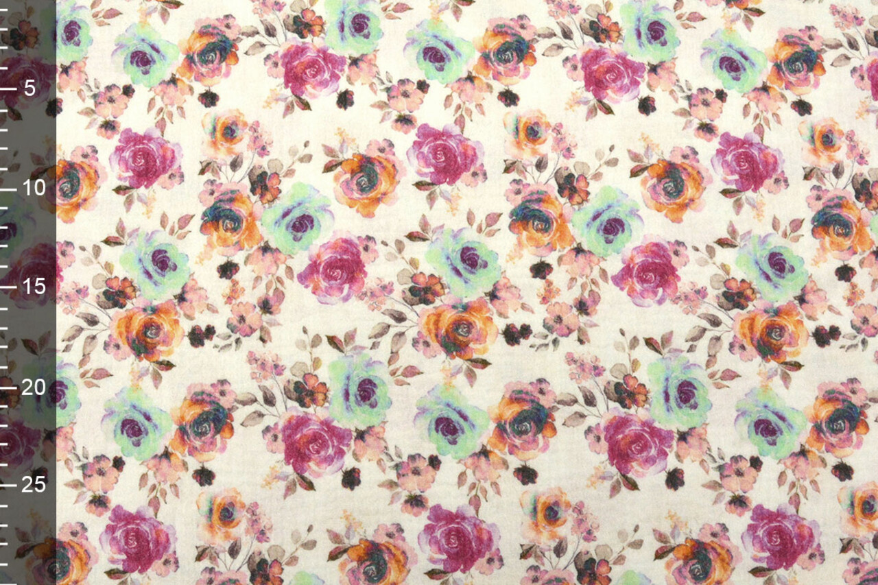 Oeko-Tex® Baumwoll Musselin Stoff Blumen Phlox Oeko-Tex® Baumwoll Musselin Stoff Blumen Phlox