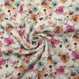 Oeko-Tex®  Coton Double Gaze Tissu Fleurs Phlox