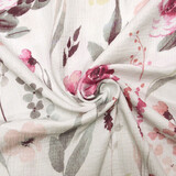 Oeko-Tex®  Baumwoll Musselin Stoff Blumen Senna Oeko-Tex®  Baumwoll Musselin Stoff Blumen Senna