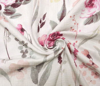 Oeko-Tex®  Double Gauze Fabric Flowers Senna