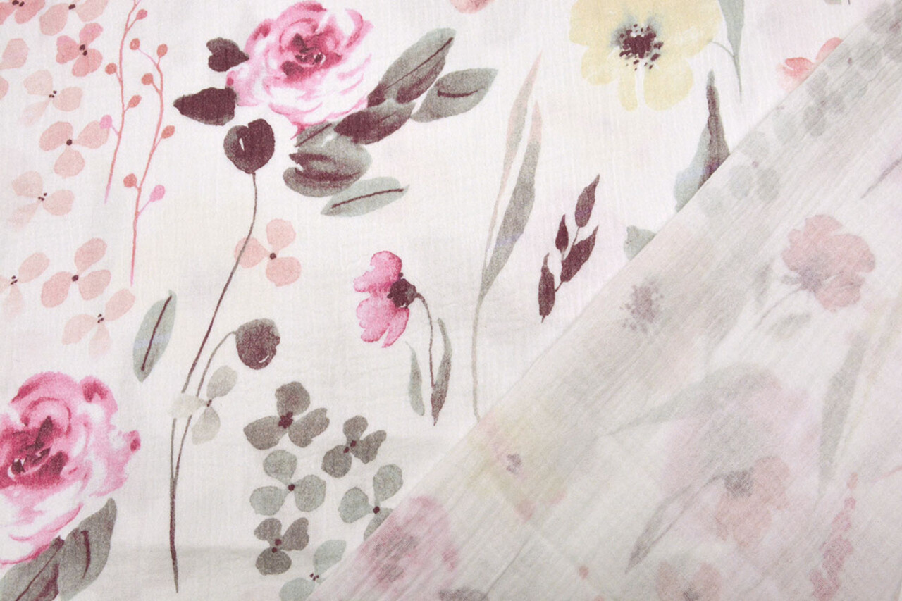 Oeko-Tex®  Double Gauze Fabric Flowers Senna Oeko-Tex®  Double Gauze Fabric Flowers Senna