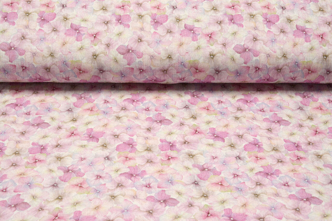 Oeko-Tex®  Hydrofiel Stof Bloemen Violetta