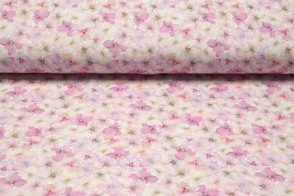 Oeko-Tex®  Hydrofiel Stof Bloemen Violetta