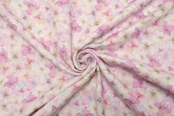 Oeko-Tex®  Double Gauze Fabric Flowers Violetta Oeko-Tex®  Double Gauze Fabric Flowers Violetta