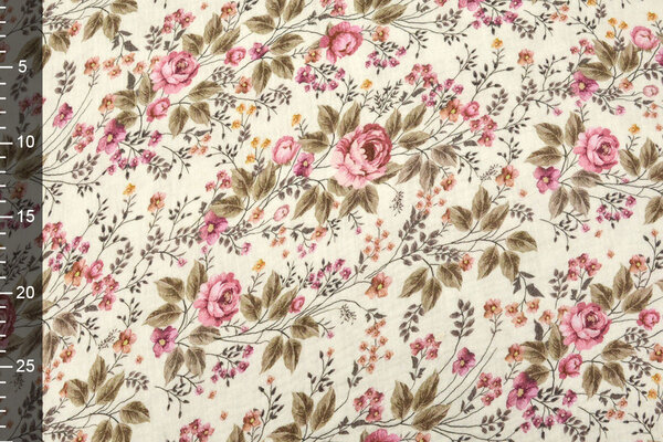 Oeko-Tex®  Tela de Muselina Flores Mimosa