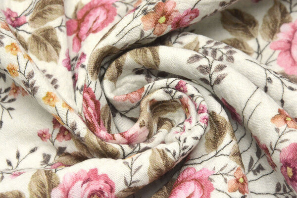 Oeko-Tex®  Double Gauze Fabric Flowers Mimosa Oeko-Tex®  Double Gauze Fabric Flowers Mimosa