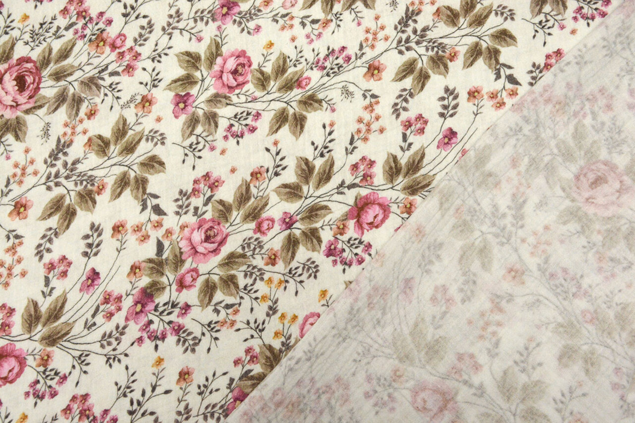 Oeko-Tex® Coton Double Gaze Tissu Fleurs Mimosa Oeko-Tex® Coton Double Gaze Tissu Fleurs Mimosa