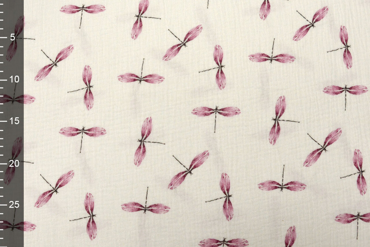 Oeko-Tex®  Double Gauze Fabric Dragonfly Oeko-Tex®  Double Gauze Fabric Dragonfly