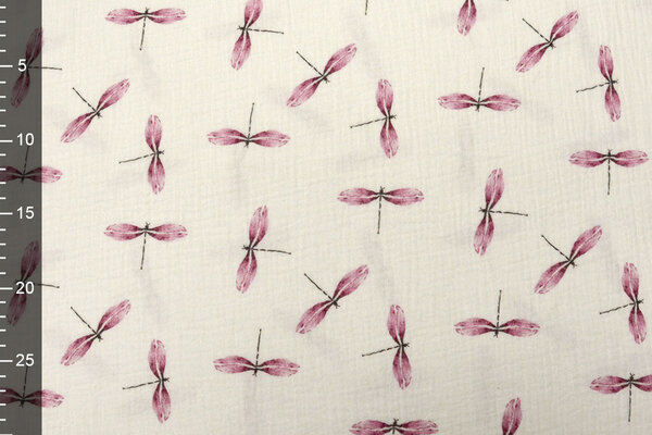 Oeko-Tex®  Double Gauze Fabric Dragonfly Oeko-Tex®  Double Gauze Fabric Dragonfly